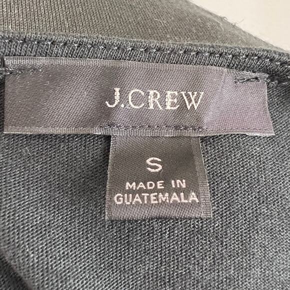 J. Crew Puff Sleeve T-Shirt in Black AB705 Classic Tee Keyhole Back Cotton S - Picture 6 of 8